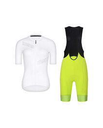 RIVANELLE Cycling short sleeve jersey and shorts - CRYSTELLE - yellow/black/white